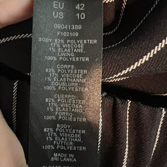 Collusion Pinstripe Wide Leg Crop‎ Pant Cargo Pocket Black White Streetwear 10 - Picture 10 of 11